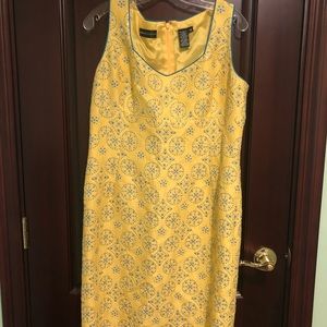 Dana Buchman Yellow And Blue Dress *NWT*